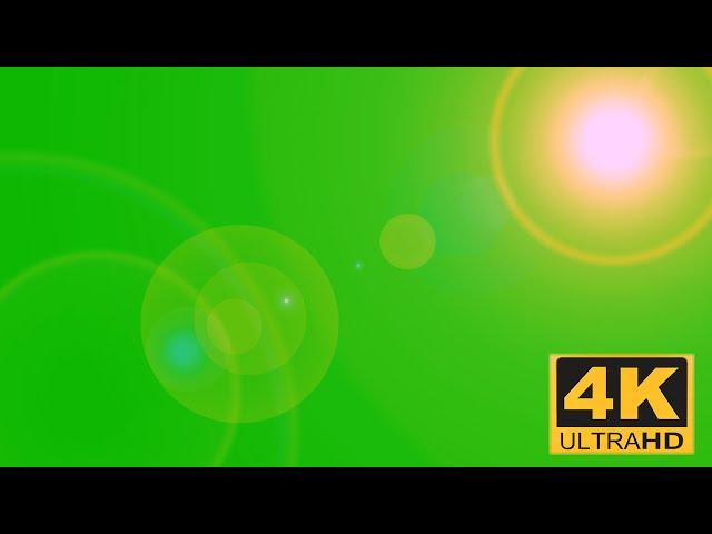 Free Green Screen Lens Flare  Animation 4K