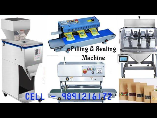 Semi Automatic Packing Machine for Startup Business Grains Dry-Fruits and Powder