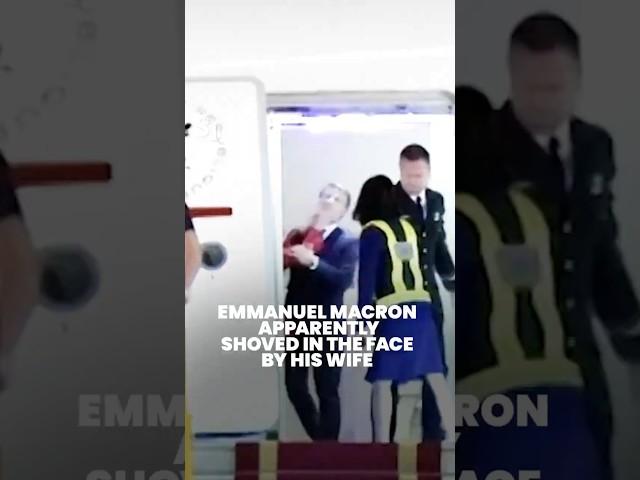 French President Emmanuel Macron apparently shoved in the face by wife