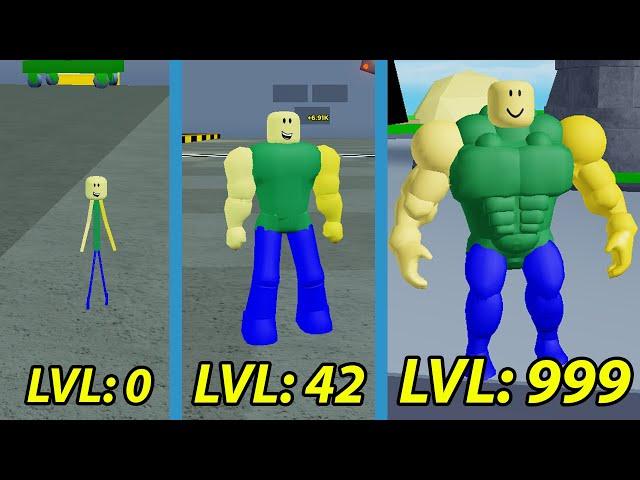 Buying Super OP Pet to Become The Strongest Noob in Roblox Strongman Simulator