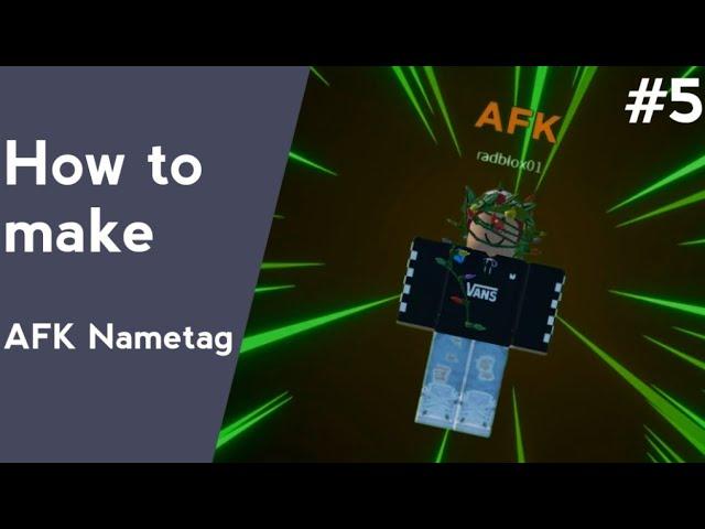 How to Make an AFK NAMETAG | ROBLOX STUDIO 2021