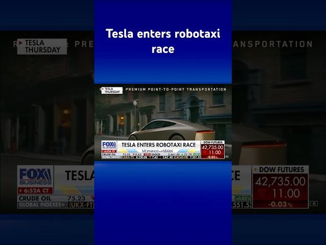 Tesla stock down after Musk unveils its new robotaxi #shorts