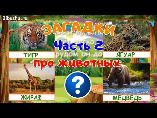 ЗАГАДКИ ПРО ЖИВОТНЫХ - Часть 2 | Загадки для детей