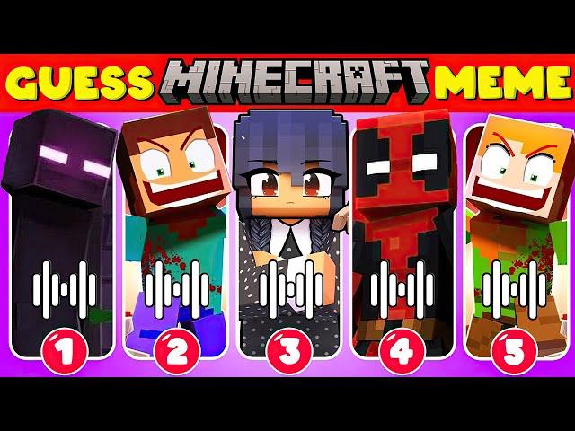 Guess Minecraft Animated DANCES and Memes~Ultimate Minecraft Movie Quiz |Deadpool,Wednesday,Warden