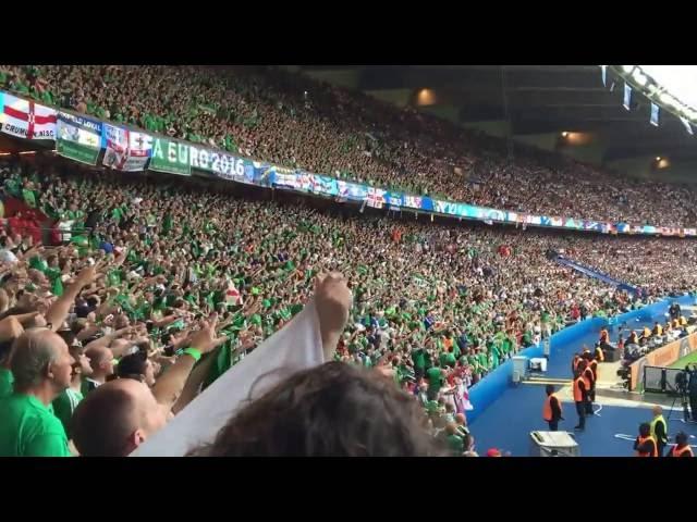 "Will Grigg's on Fire" by Northern Ireland fans (Paris, EURO 2016)