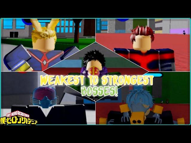 [STARTER GUIDE]WEAKEST TO STRONGEST BOSSES! |BOKU NO ROBLOX REMASTERED!? | ROBLOX