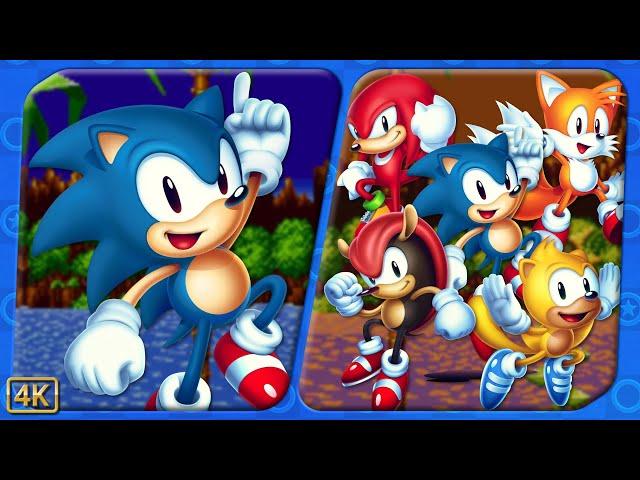 Sonic Mania Plus ⁴ᴷ Full Playthrough 100% (Mania Mode & Encore Mode) Sonic gameplay