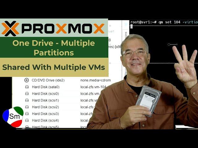 Proxmox - One Drive - Multiple Partitions - Shared With Multiple VMs