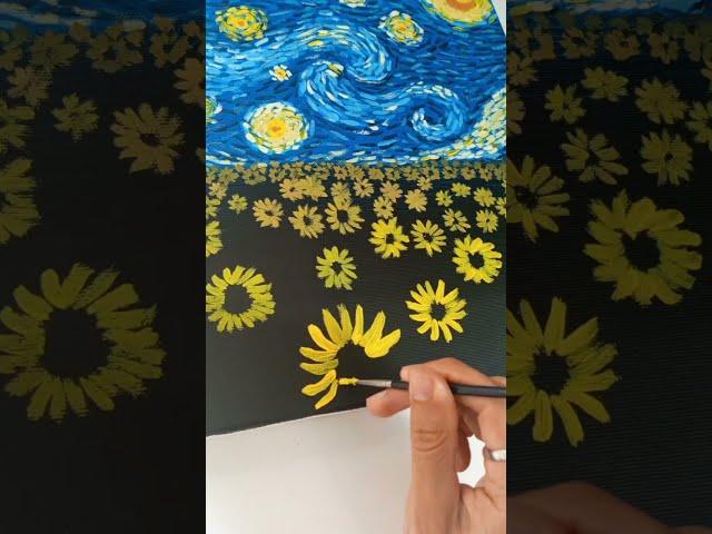 Starry night x Sunflowers field