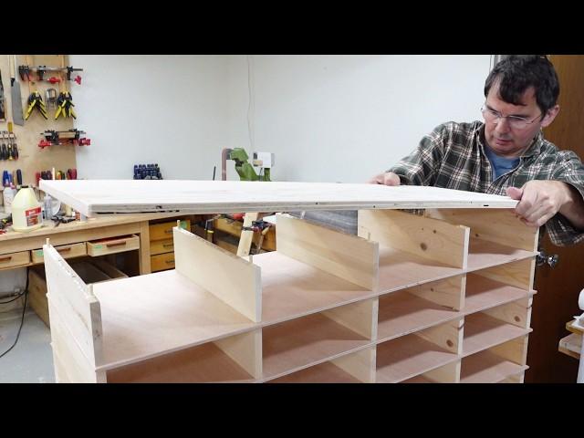 Cubbies for cardboard boxes and drawers