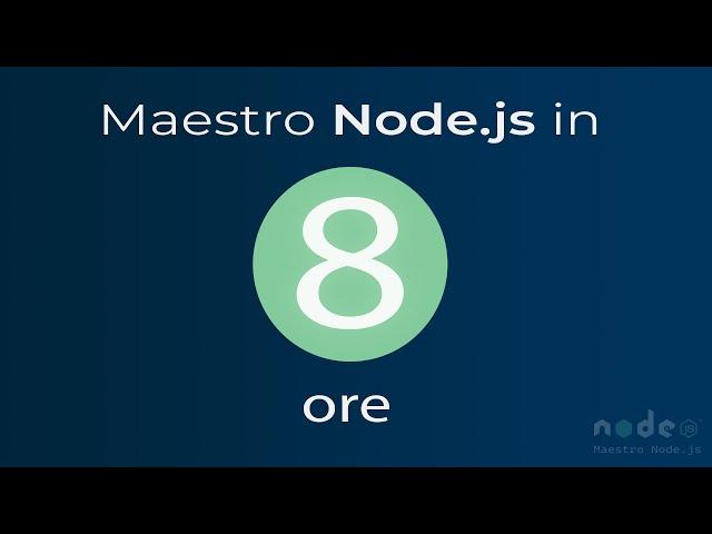 [ITA] Maestro Node.js in 8 ore (senza pubblicità)