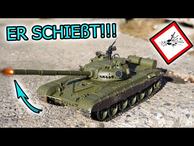 Dieser RC Panzer mit SOFTAIR SCHUSSFUNKTON schießt REALISTISCH! | Russian T-72 Heng Long