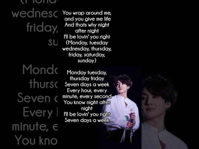 JUNGKOOK- SEVEN lyrics || #bts #jungkook #jk