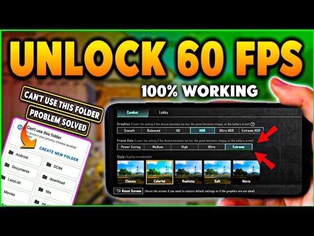 HOW TO UNLOCK60 FPS IN EVERY ANDROID  GET 60 FPS IN LOW DEVICES / UPDATE 3.2  PUBG|BGMI