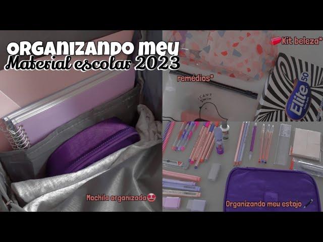 organizando meu material escolar| meu estojo + mochila 