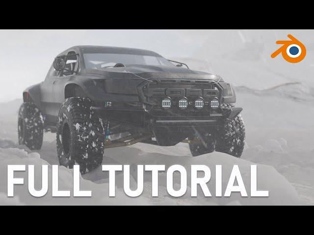 Blender 4 realistic car animation with snow | Full beginner tutorial