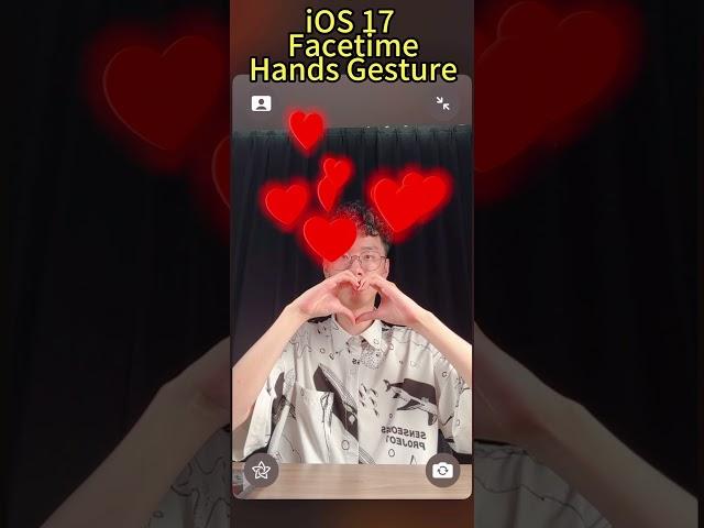 You Definitely DON'T KNOW This iOS 17 Facetime Hand Gestures #wwdc23 #tutorial #shorts