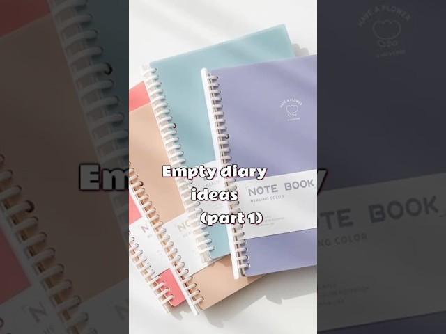 Empty diary ideas️ ||#ideas #dairy #aesthetic #shorts