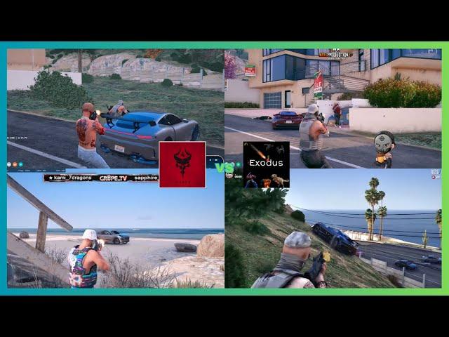 Hades shootout with Exodus at Great Ocean Highway Fleeca Bank (Multi POVs) | NoPixel 4.0 GTA RP