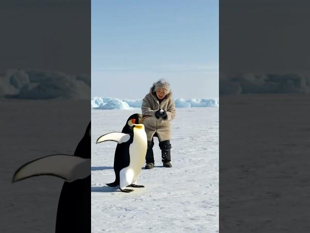 grandma vs penguin gone wrong #funny #epicfighting #kungfugrandma #penguin #fyp #foryou