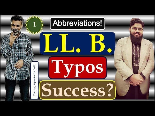 Typo | LL. B. | LL. M. | Ph. D. | Stand for? | Dr. M. Rafi Mujahid | SILAH | Jauharabad | 24-09-2023