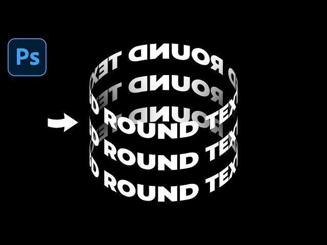 How to Create Cylinder Warp Text Effect in Photoshop | 3D Circle Text Effect (Easy)