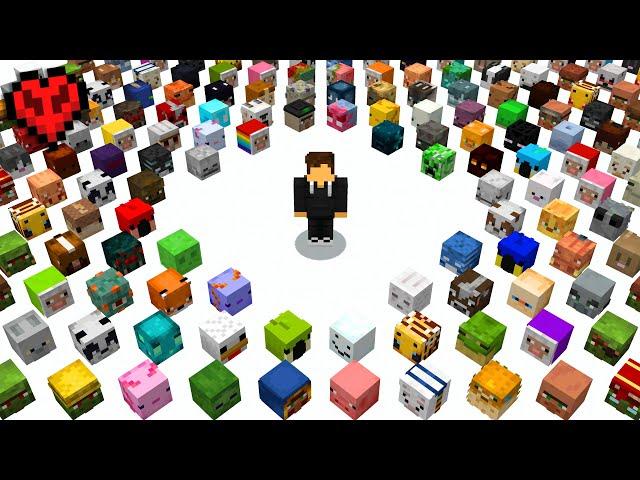 I Collected EVERY Mob Head in Hardcore Minecraft