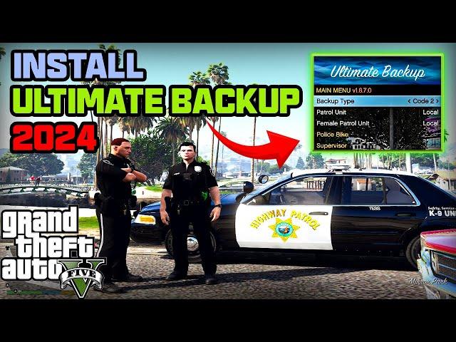 How to install Ultimate Backup LSPDFR in GTA 5 2024 | GTA 5 LSPDFR Mods