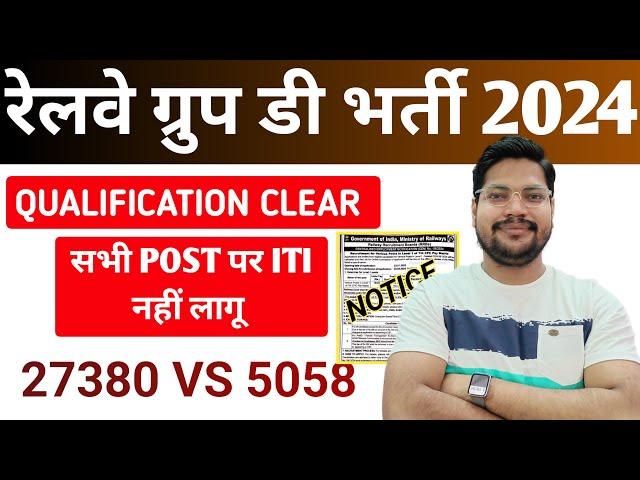 RRB Group D Recruitment 2024 Out | Qualification Clear |  ITI vs Non ITI