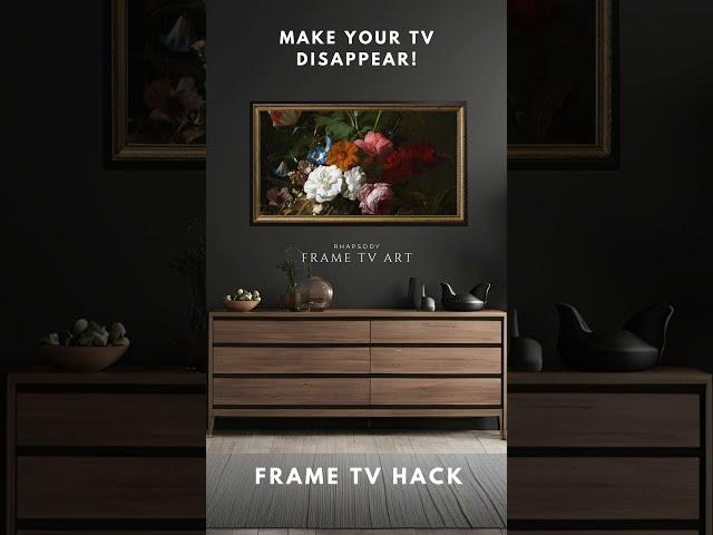 FREE floral art screensaver for your TV. Easy Frame TV hack #frametv #screensaverfortv #budgetdecor