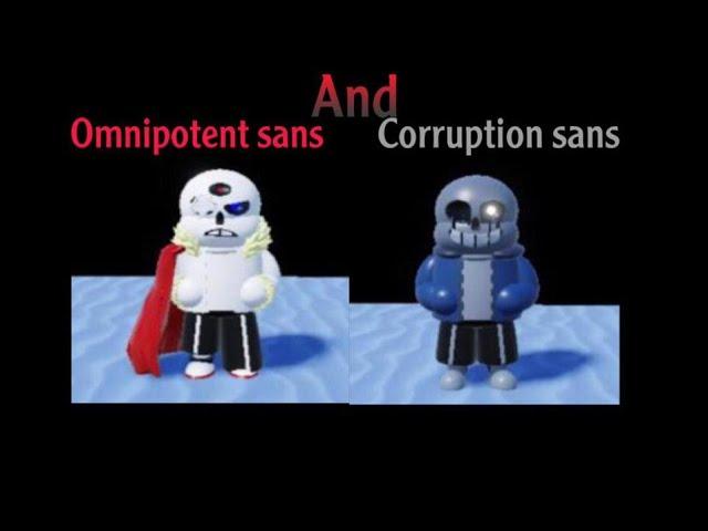 Roblox showcase Omnipotent! Sans and Corruption! Sans in Sans Multiversal Battles! 2