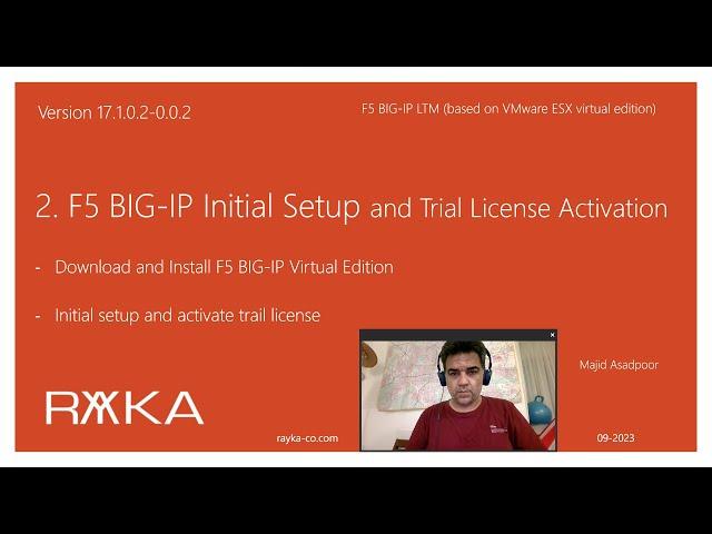 2. F5 BIG-IP Initial Setup and trial license activation