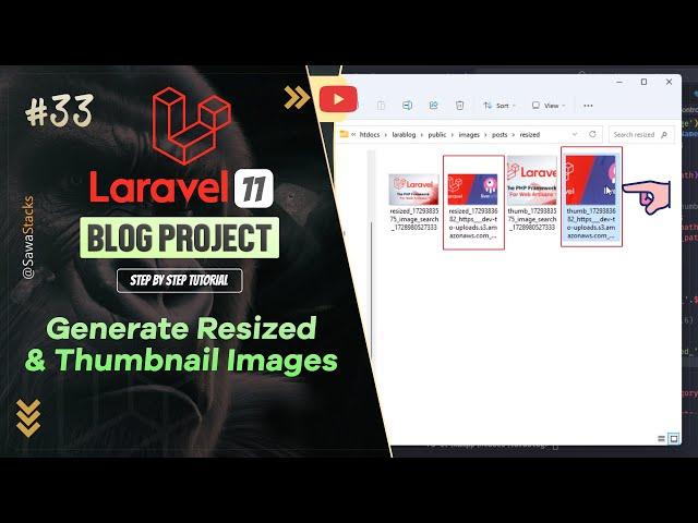 #33. Generate Resized & Thumbnail Images in Laravel 11 | Image Intervention Tutorial