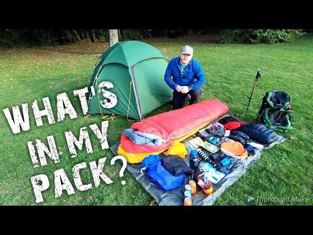 How I fit all my backpacking / wild camping gear into my osprey exos 48 backpack