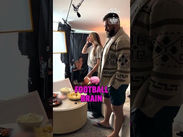 Jason and Kylie Kelce BTS  #nflsundayticket #YouTubeTV #footballsundays