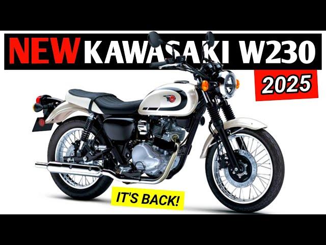 New 2025 Kawasaki W230 officially revealed! A Timeless Blend of Retro Charm and Modern Performance