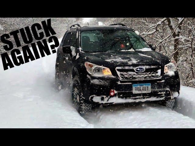 Subaru with X-Mode in deep powder snow!