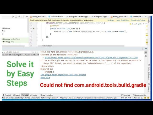 could not find com.android.tools.build.gradle in android studio