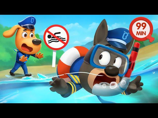 Swimming Safety  | Safety Tips | Police Rescue | Kids Cartoon | Sheriff Labrador