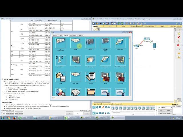 [CCNAV6 S1] 11.5.1.3 Packet Tracer - Troubleshooting Challenge