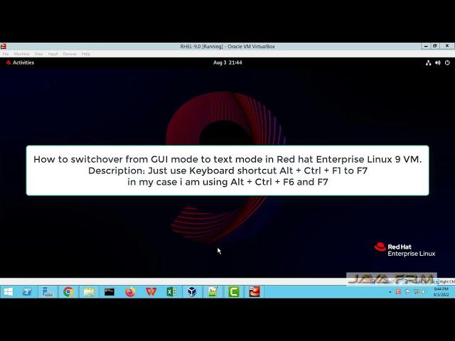 How to switch between the GUI and Text mode (Command Line mode) on RHEL 9