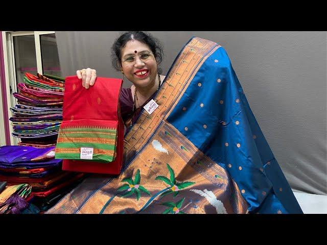 Semi Narayan Peth Paithani | Kasturi Paithani | #paithani #saree