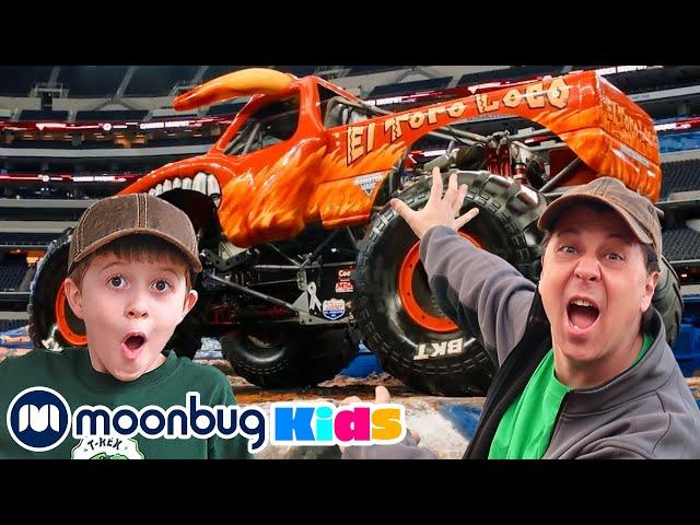 Dinosaurs & GIANT Monster Trucks! @TRexRanch | Jurassic TV | Dinosaur Videos