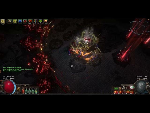 PoE SSF Scourge league: Corrupting Blood Glad - A8 Sirus