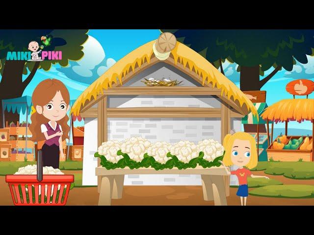 Learn Vegetables Song for Toddlers Going To The Market | Miki Piki - Nursery Rhymes