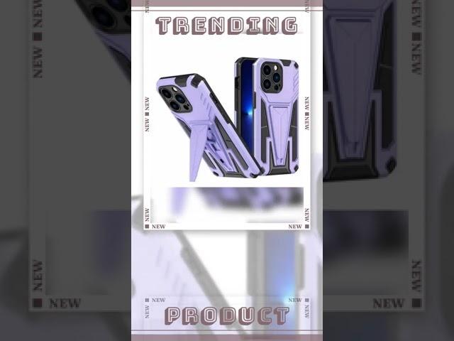 Military Grade Armor Hard Kickstand Case for iPhone 13 Pro Max (Black)