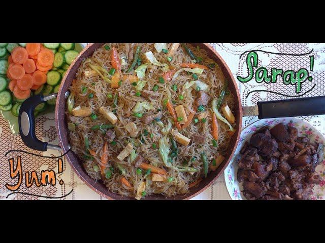 HOW TO COOK GLASS NOODLES(PANSIT BIHON GUISADO) THE EASY WAY!#homemade#yummy#pinoy