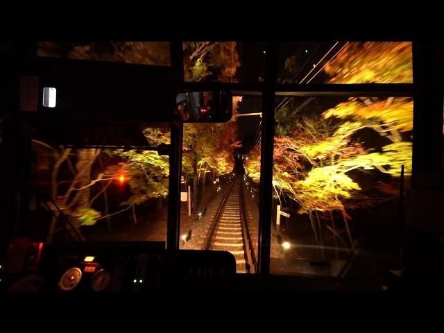 Night View of Autumn Color Tunnel, Eizan Train, Kyoto 1