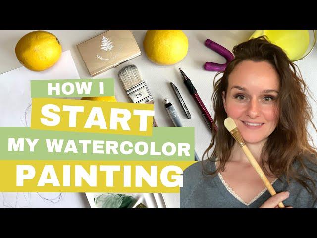 How I Start My Watercolor Painting // Reference // Color Mixing // Drawing // Painting