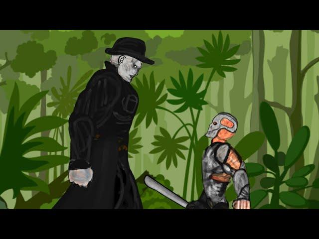 TYRANT (Mr. X) vs Jason X - drawing cartoons 2